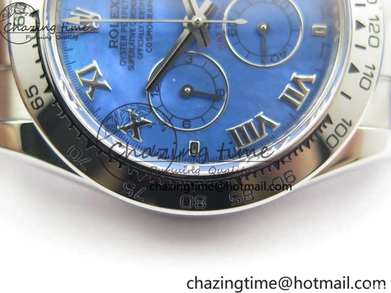MiroTime 0215 Elegant Daytona 116519 OXF Best Edition Blue Dial on Blue Leather Strap A 3073